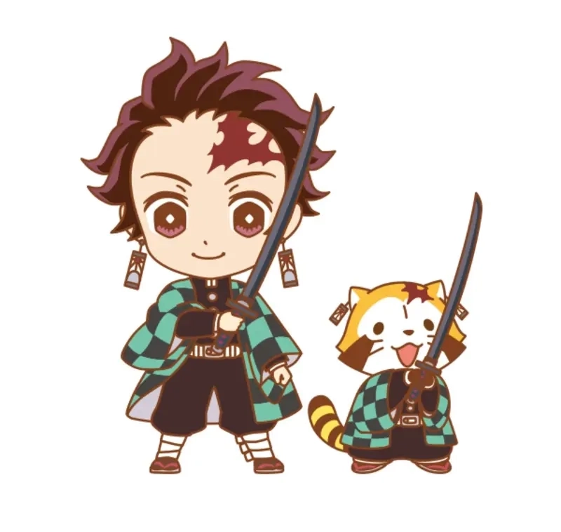 Đắm chìm trong lưỡi gươm diệt quỷ chibi cute rực rỡ