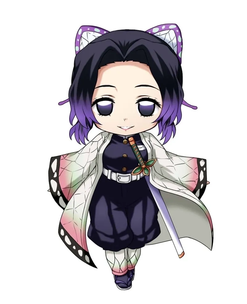 Bắt trọn khoảnh khắc anime chibi cute Shinobu chibi đầy màu sắc