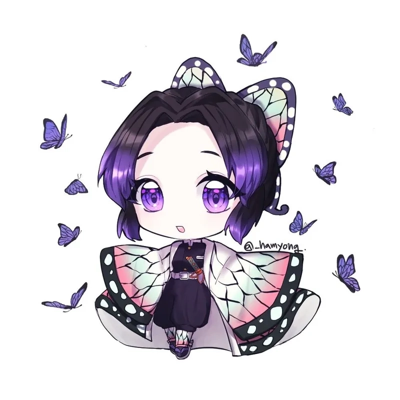 Hướng dẫn cách vẽ Shinobu chibi đơn giản ai cũng làm được