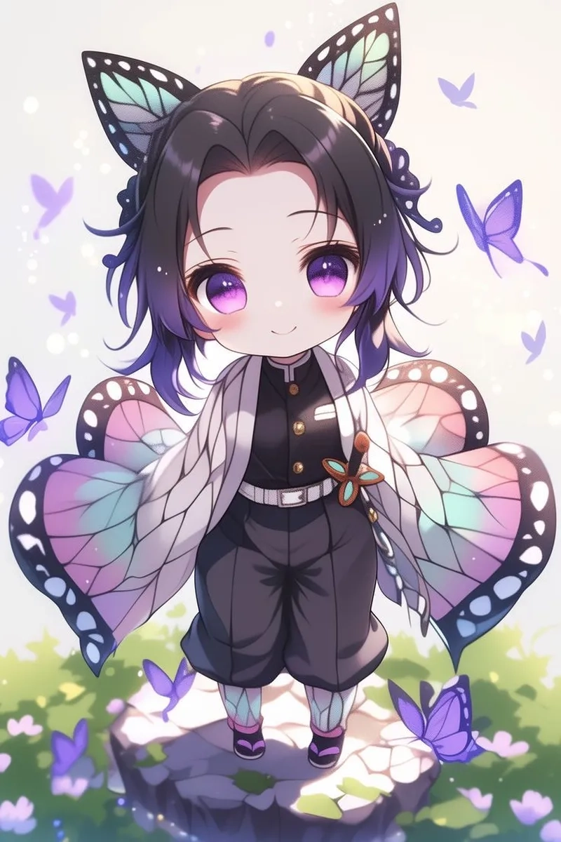 Bộ ảnh Shinobu Kochou chibi tuyệt đẹp fan không thể bỏ lỡ