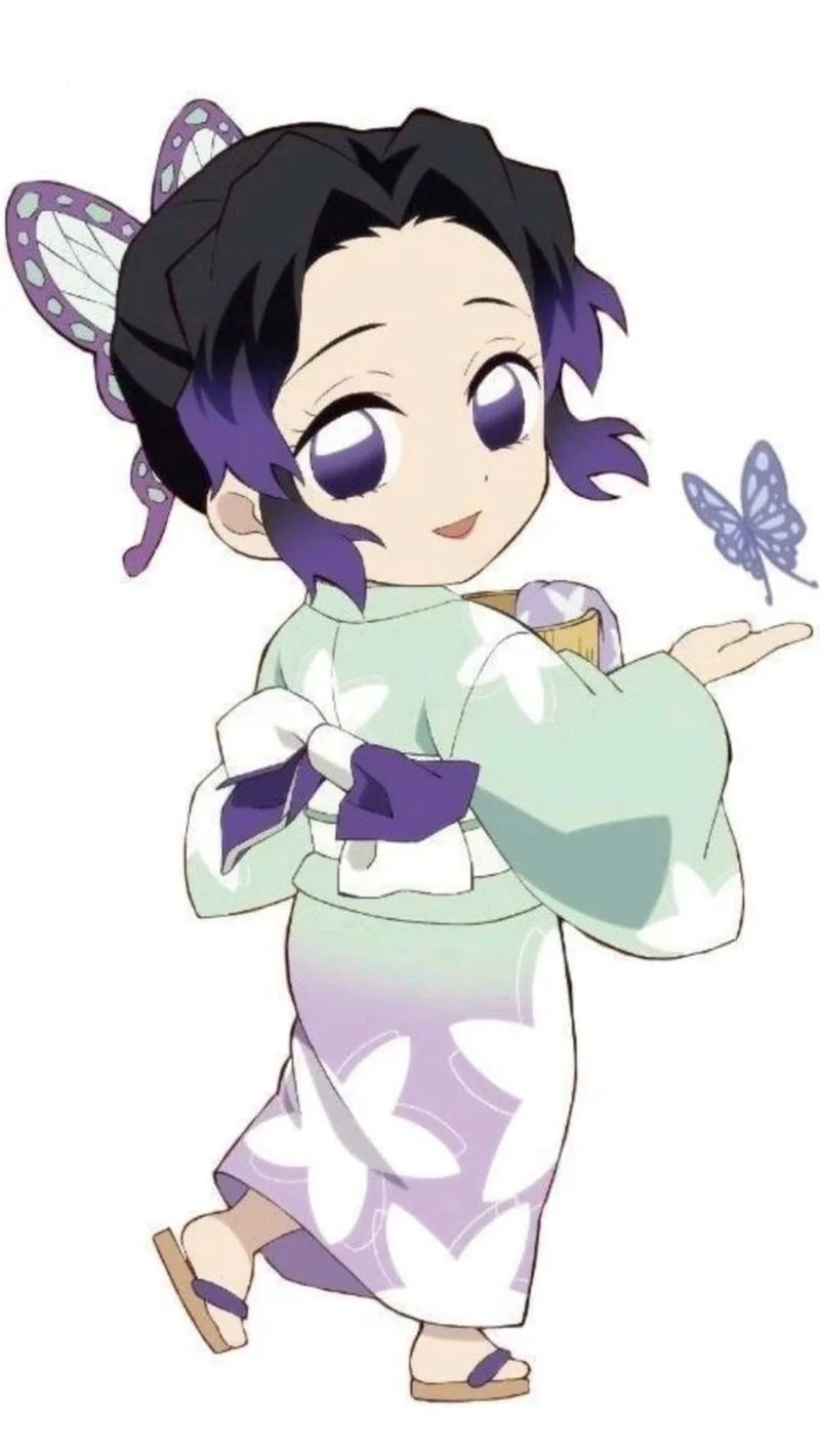 Hình ảnh Shinobu Kanao chibi tình bạn ngọt ngào trong anime